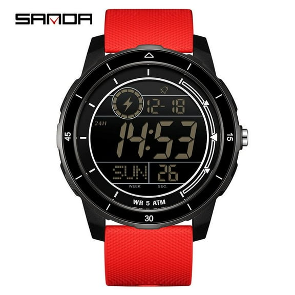 Explojoy Unisex Digital Sports Watch – Waterproof Square Design with Luminous Display & Alarm