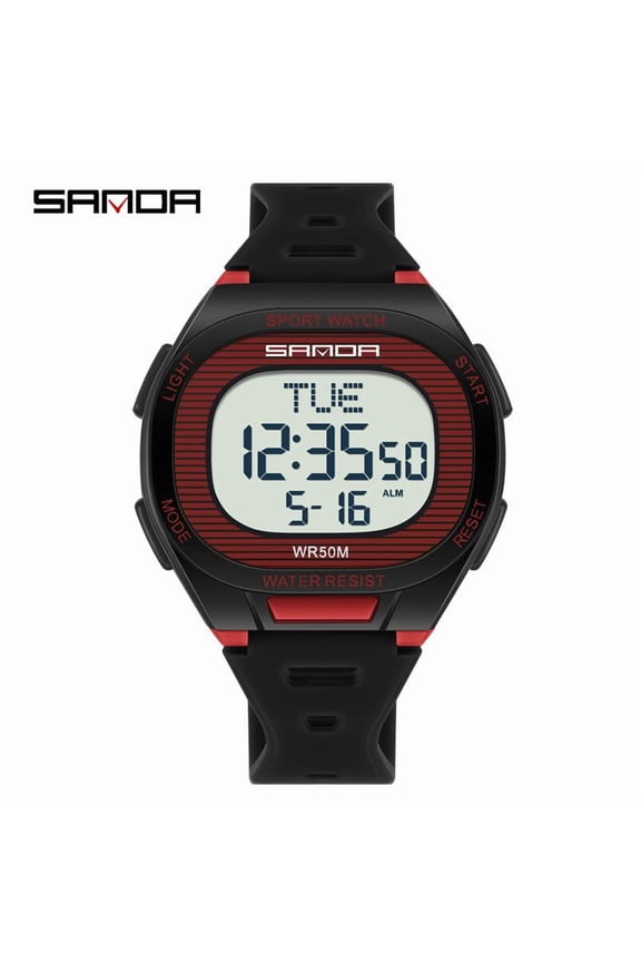 Unisex Digital Sports Watch – Waterproof Square Design with Luminous Display