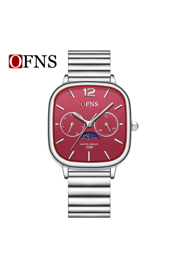 Unisex Square Quartz Watch – Waterproof Ultra Slim Wristwatch, Casual Style with Date Display