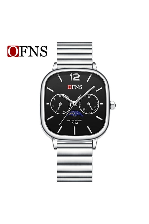 Unisex Square Quartz Watch – Waterproof Ultra Slim Wristwatch, Casual Style with Date Display