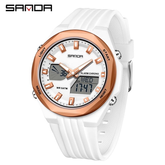 Explojoy Waterproof Digital Chronograph Watch, Durable World Time Sports Watch for Men & Women