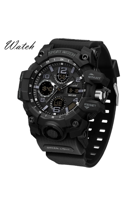 Waterproof Sports Digital Watch, Double Display, Luminous, Alarm Clock for Men & Women