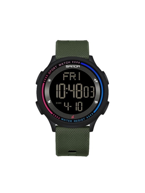 Waterproof Sports Digital Watch for Teens – Big LED Display, Alarm, Night Light, Unisex Style