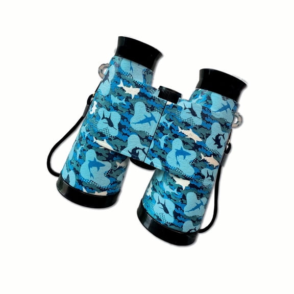 ExplorAvision - Shark Binoculars by Deluxebase. Compact Animal Binoculars for Kids Ages 3+. Educational Outdoor Explorer Toy for Boys and Girls.