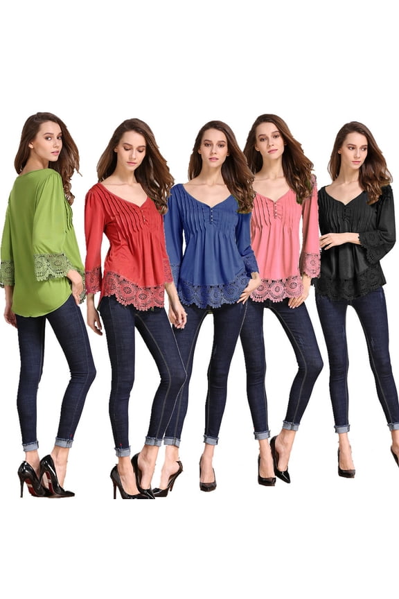 Explora Tops In Pretty Pintucks And Breezy Lace Details