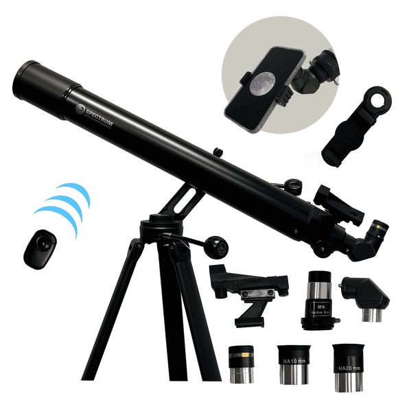 TourStar Pro 80AZ Refractor Telescope for Adults and holiday 80mm aperture 900mm Focal Length Telescope - Bonus Smartphone Adapter and remote shutter