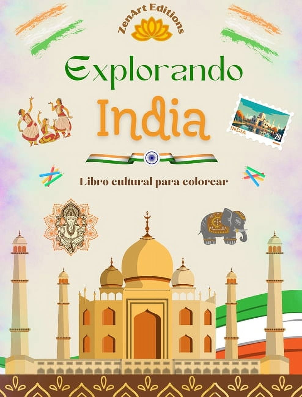 Explorando India - Libro Cultural Para Colorear - Diseños Creativos De ...