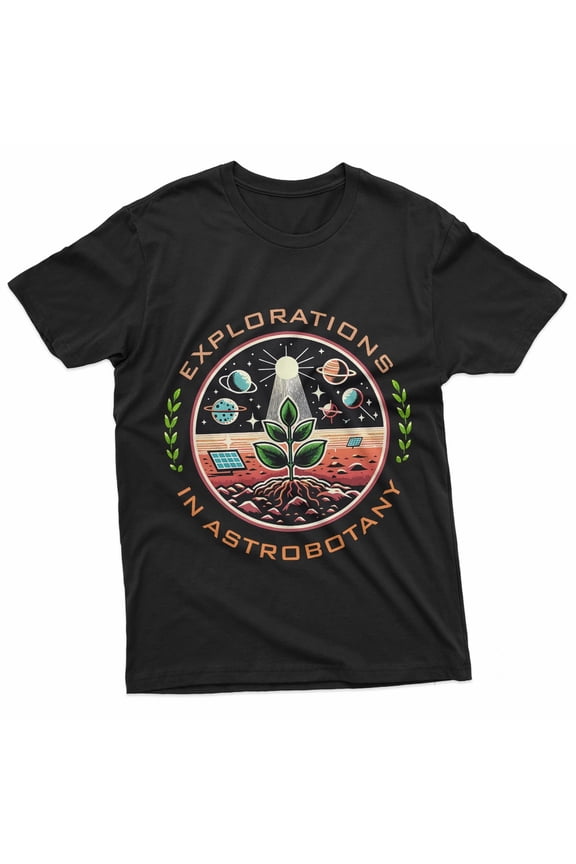 Explorations in Astrobotany Space Science Emblem Design T-Shirt