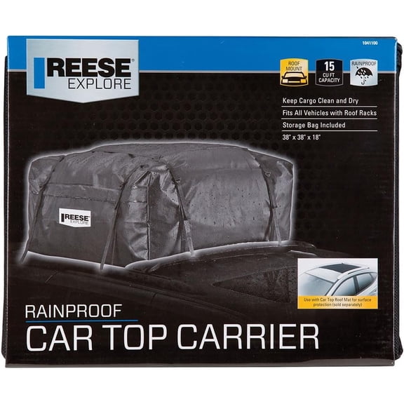 Explore 1041100 Rainproof Car Top Carrier - 15 Cubic Feet Soft-Sided Rooftop Cargo Bag for SUVs, Trucks & Vans