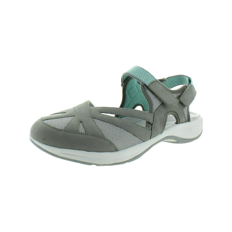 Explore 24 by Easy Spirit Womens Esplash Leather Casual Strap Sandals Gray Walmart