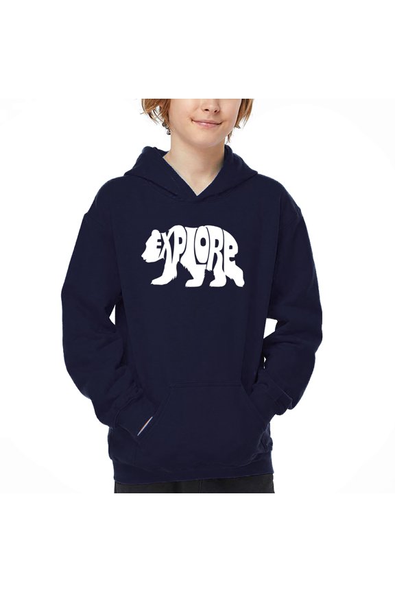 Explore - Boy's Word Art Hooded Sweatshirt