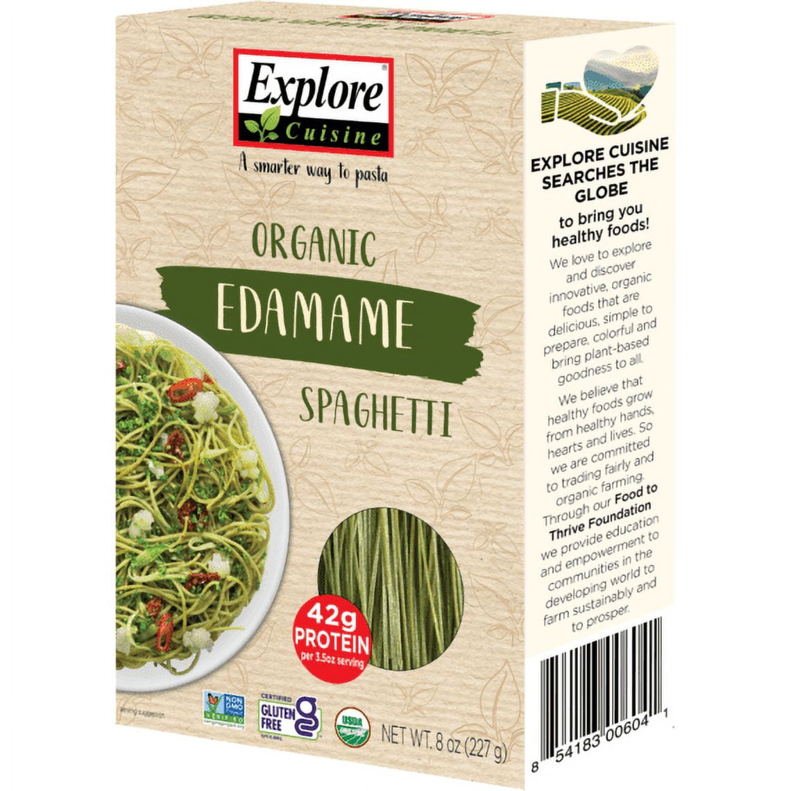 Explore Cuisine Organic Edamame Spaghetti Gluten Free Pasta 8.0