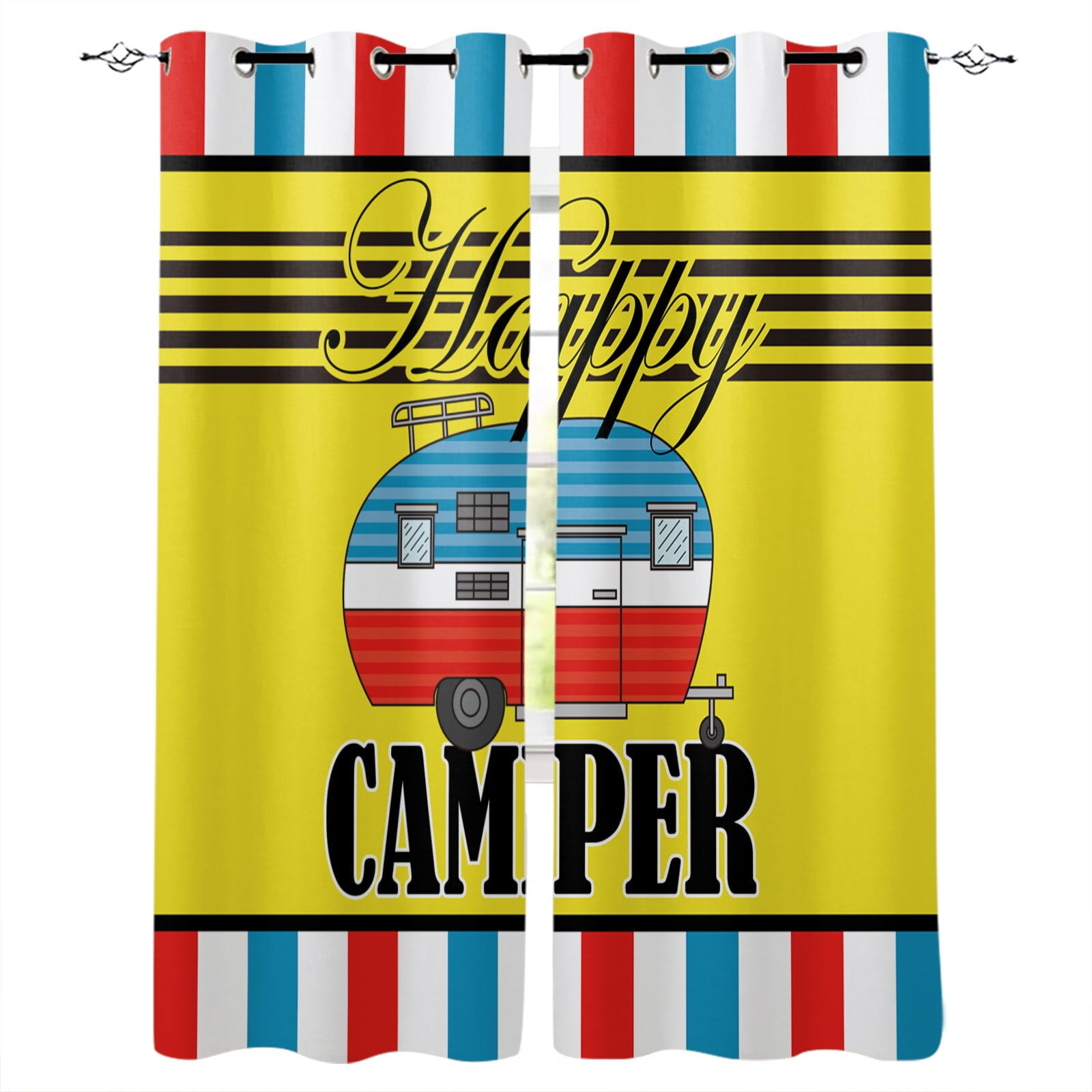 Explore Curtains Caravan Camping Surf Boards Tropical Beach Banana ...