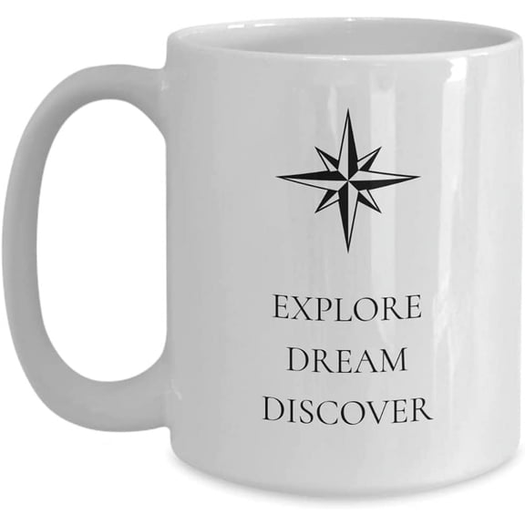 Explore Dream Discover Coffee Mug, Coffee Mug, Anniversary Present, Birthday Gifts, Fathers Day Presents, Christmas Present