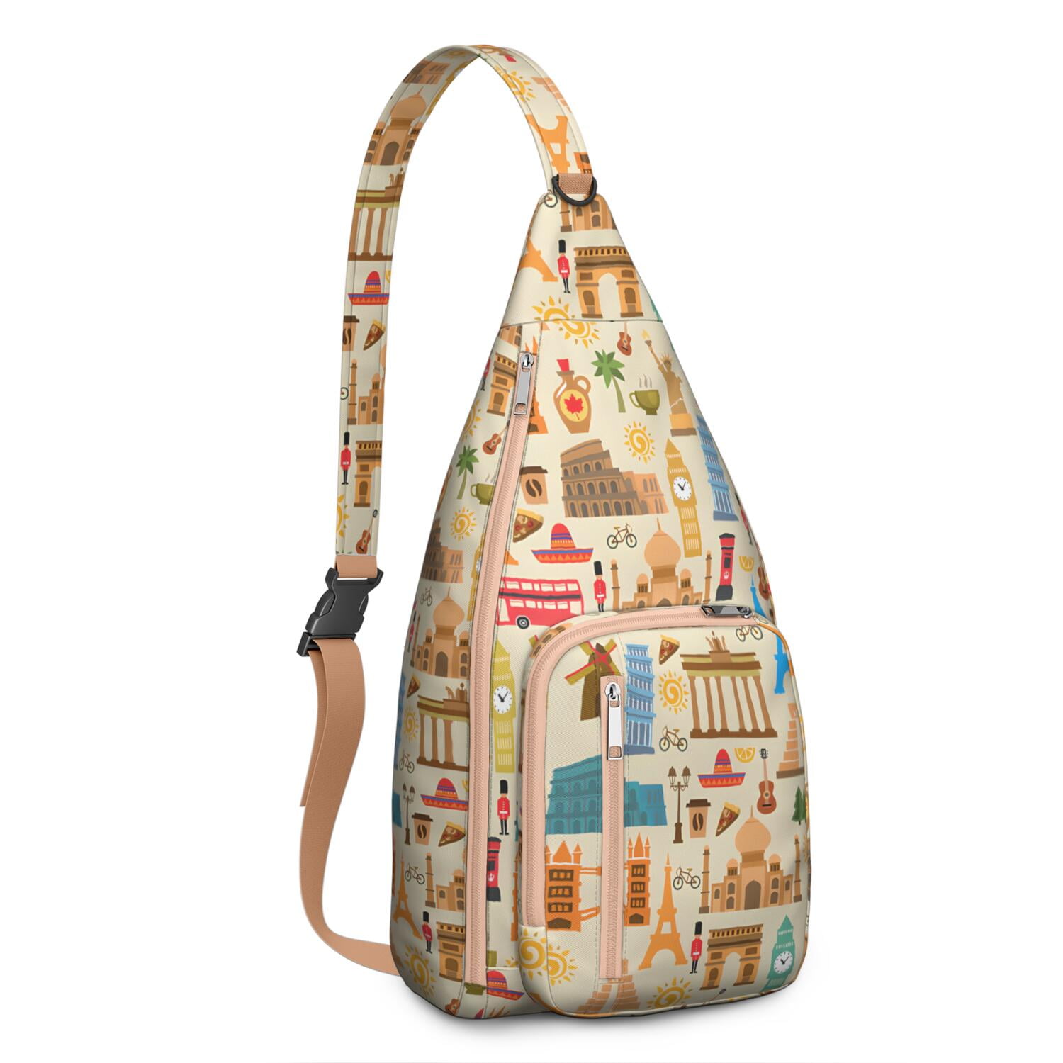 Explore Journey Sling Bag - Lightweight Water-resistant Shoulder Pack for Travel, Commute & Daily Use (Vintage Style)
