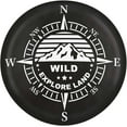 thumbnail image 1 of Explore Land 14-17 inch Spare Tire Cover Fit Trailer, RV, SUV, Truck, Tough Tire Wheel Soft Cover, Compass, 1 of 10