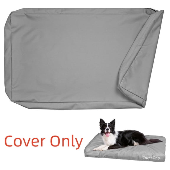 Explore Land Waterproof Dog Bed Cover Canvas Washable Dog Crate Pad Replacement Cover for 42 Inch Crate, 40Lx27Wx4H inch, Gray