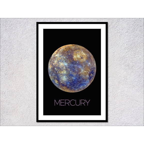 Explore Mercury Retro Travel Poster, Unframed Paper Poster 8x10in