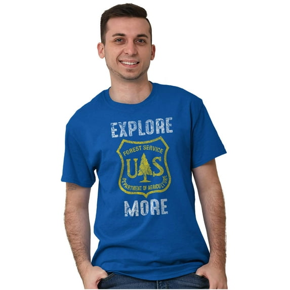 Explore More National Forest Service Men's Graphic T Shirt Tees Brisco Brands L