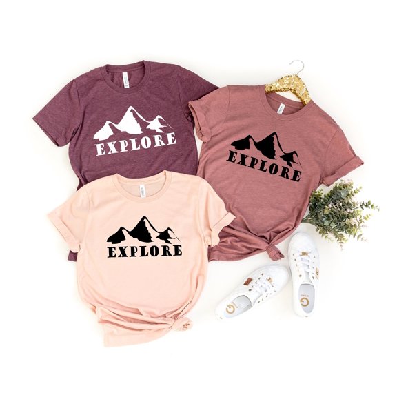 Explore Mountains Shirt, Hiking Shirt, Hike Shirt, Adventure Shirt, Outdoor Shirt, Mountai