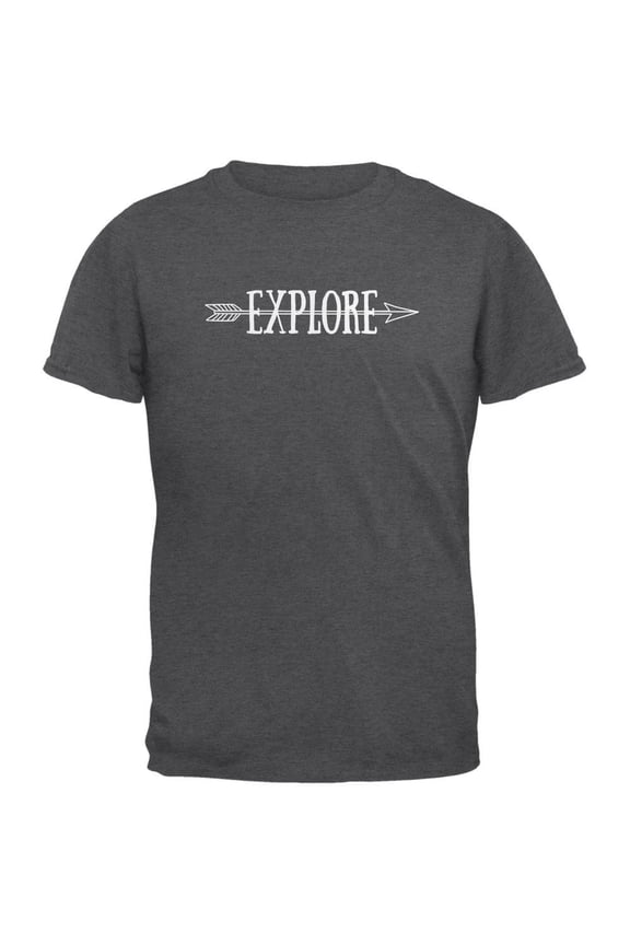 Explore Native Arrow Dark Heather Adult T-Shirt - Large