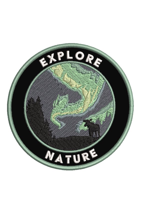 Explore Nature! 3.5 Inch Iron Or Sew On Embroidered Fabric Badge Patch Seek Adventure, National Park Iconic Series