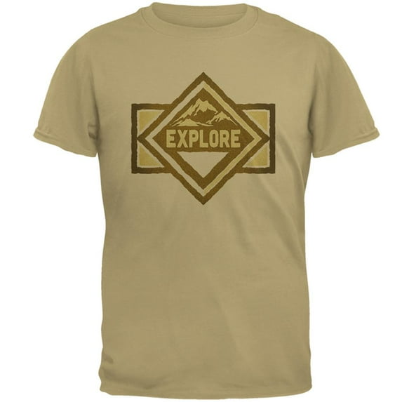 Explore Nature Mens T Shirt Tan LG