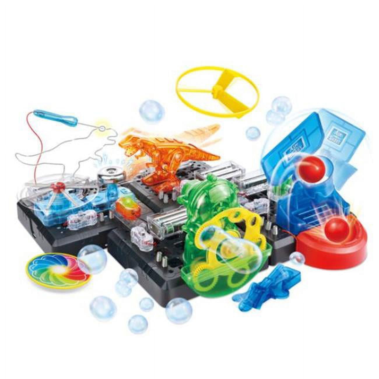 Colorful Circuitry Challenge Set with Robotic Dinosaur and Bubble Maker