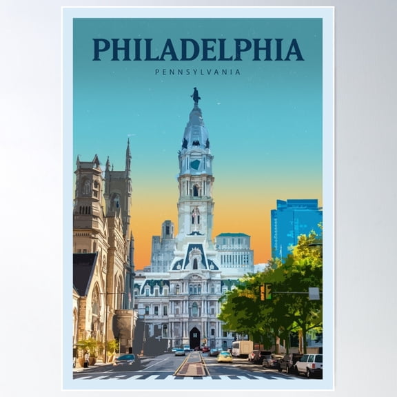 Explore Philadelphia Poster Wall Art Modern Wall Decor For Living Room Bedroom