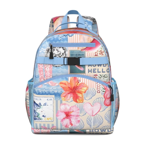 Explore School Backpack Adjustable Padded Straps Chest Strap Water-Resistant Bookbag For Elementary Students