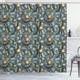 thumbnail image 1 of Explore Shower Curtain, Cartoon Traveling Pattern with Coins Credit Cards Compass and Roads Doodle Design, Fabric Bathroom Set with Hooks, 69W X 84L Inches Extra Long, Multicolor, by Ambesonne, 1 of 3
