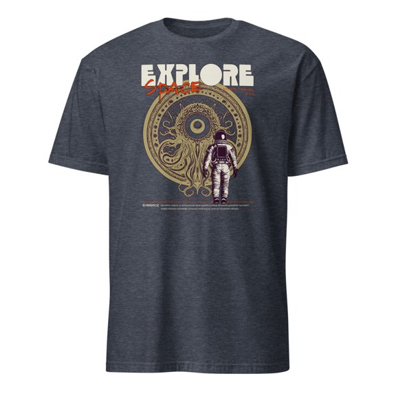 Explore Space Yog-Sothoth Lovecraftian Cosmic Horror T-Shirt (Heather Navy, XL)