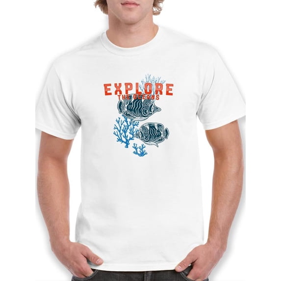 Explore The Oceans Coral T-Shirt Men -Image by Shutterstock, Male 5X-Large