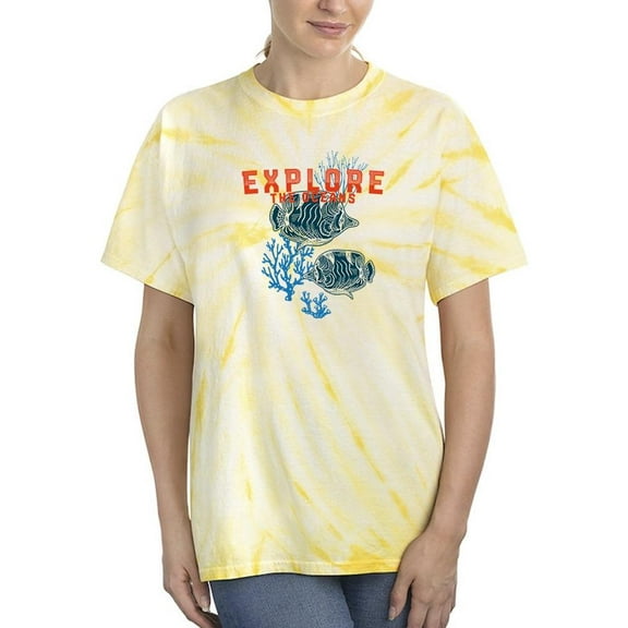 Explore The Oceans Coral Tie Dye Cyclone Women -Image by Shutterstock, Female x-Large