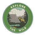 thumbnail image 1 of Explore The Wild! 3.5 Inch Iron Or Sew On Embroidered Fabric Badge Patch Seek Adventure, National Park Iconic Series, 1 of 2
