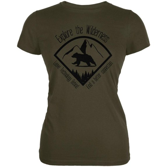 Explore The Wilderness No Wifi Better Connection Juniors Soft T Shirt