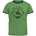 thumbnail image 1 of Explore The Wilderness No Wifi Better Connection Mens Ringer T Shirt Heather Green-Forest SM, 1 of 1
