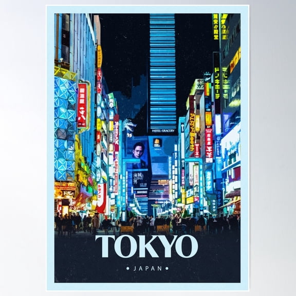 Explore Tokyo Poster, 12x18 UNFRAMED