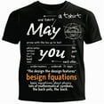 Explore the Universe in Style with Black TShirts Mathematical Equations