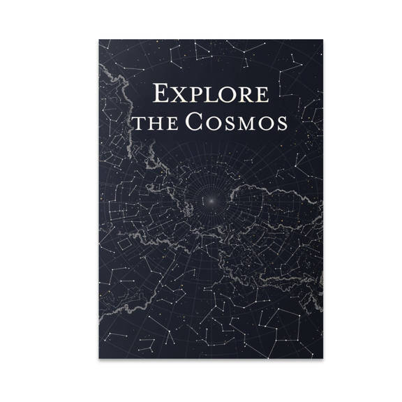 Explore the Cosmos Star Map Art - Astronomy Lover - 13x19 Poster Print