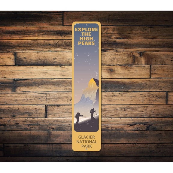 Explore the High Peaks Novelty Decor, Metal Wall Sign - 4x18 Inches