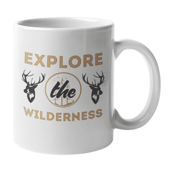 Explore the Wilderness, Adventure, Hiking or Camping Theme Coffee & Tea Gift Mug (11oz)