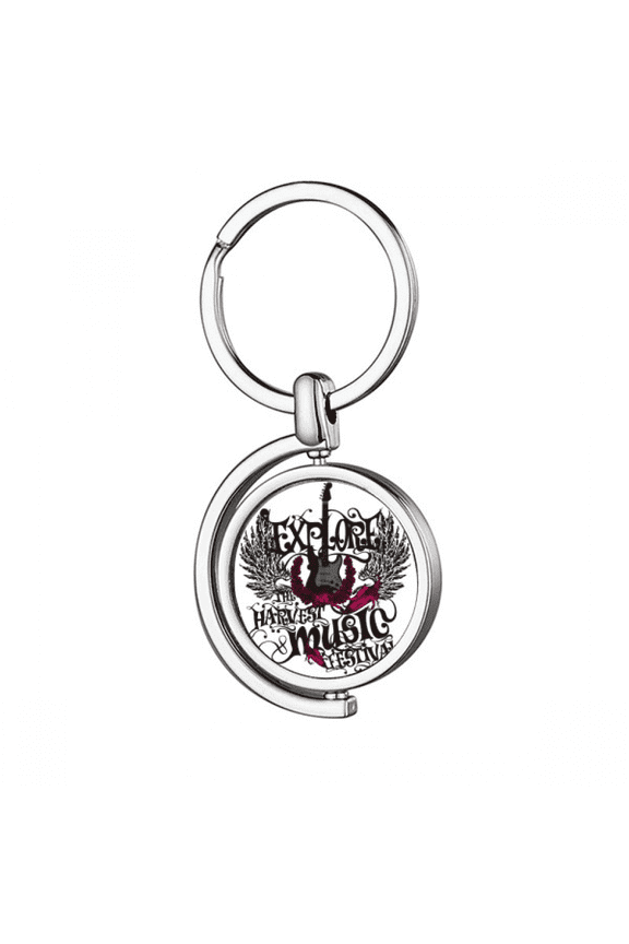 Explore uoThe Harvest Rock Music Rotating Keychain Metal Keyring Holder