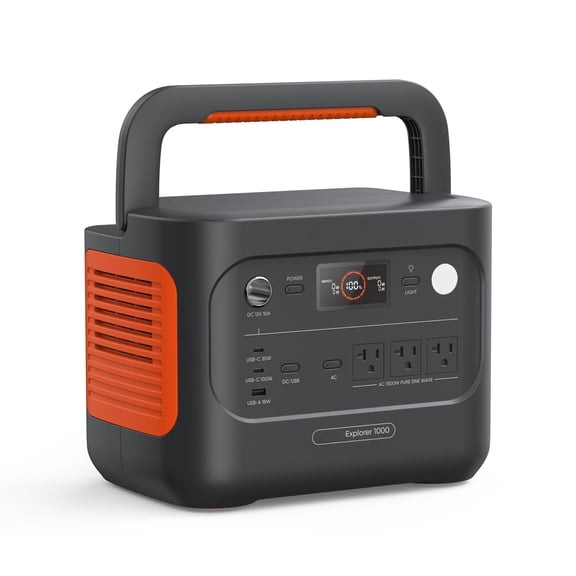 Explorer 1000 v2 Portable Power Station, 1070Wh LiFePO4 Battery, 1500W AC Output, 3000W Peak, 1-Hour Fast Charging, 100W USB-C, Solar Generator for Camping, RV and Emergency