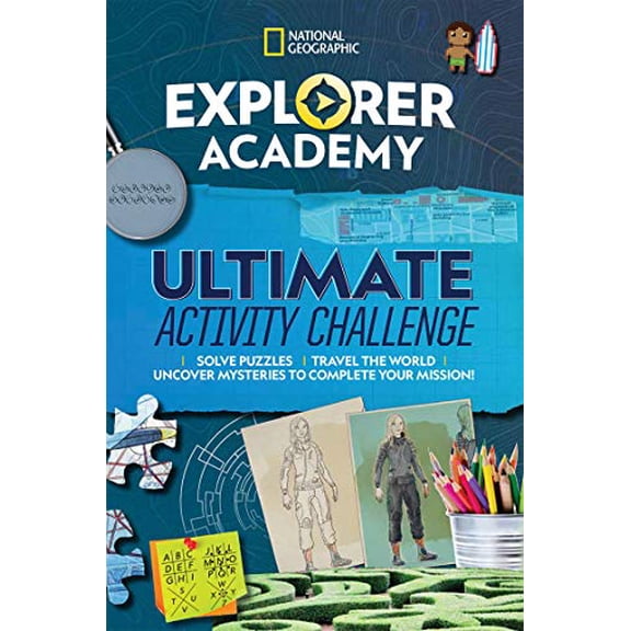 Pre-Owned Explorer Academy Sticker Book: Solve Puzzles, Travel the World, Uncover Mysteries to Complete Your Mission! Paperback