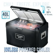 Explorer Bear Refrigerator Car Fridge, 40L/42.3Qt, 12/24V DC, 110-240V AC, Portable Freezer