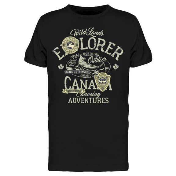 Explorer Canada Canoe Adventures T-Shirt Men -Image by Shutterstock, Male 3X-Large