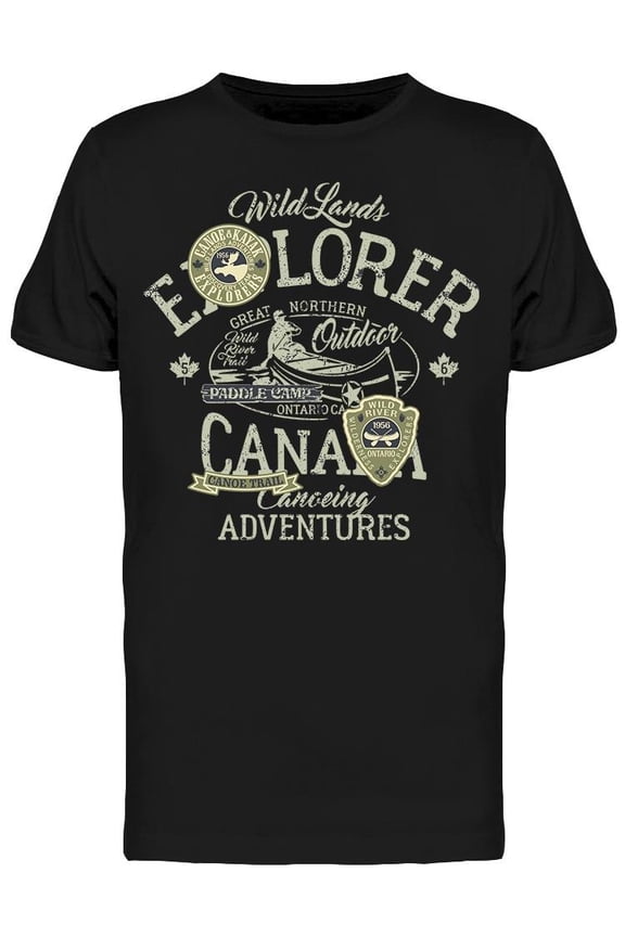 Explorer Canada Canoe Adventures T-Shirt Men -Image by Shutterstock, Male x-Large