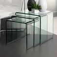 thumbnail image 1 of Explorer Nesting Table Clear Glass, 1 of 5