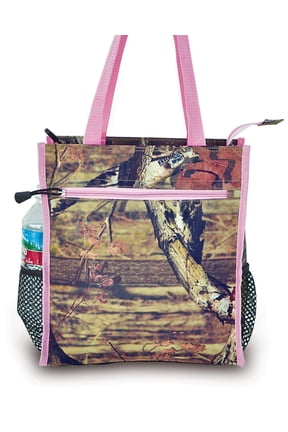 Explorer Mossy Oak infinity 600D water resistant Ladies Tote Bag Pink Trim Size: 13" x 12"x 5.20